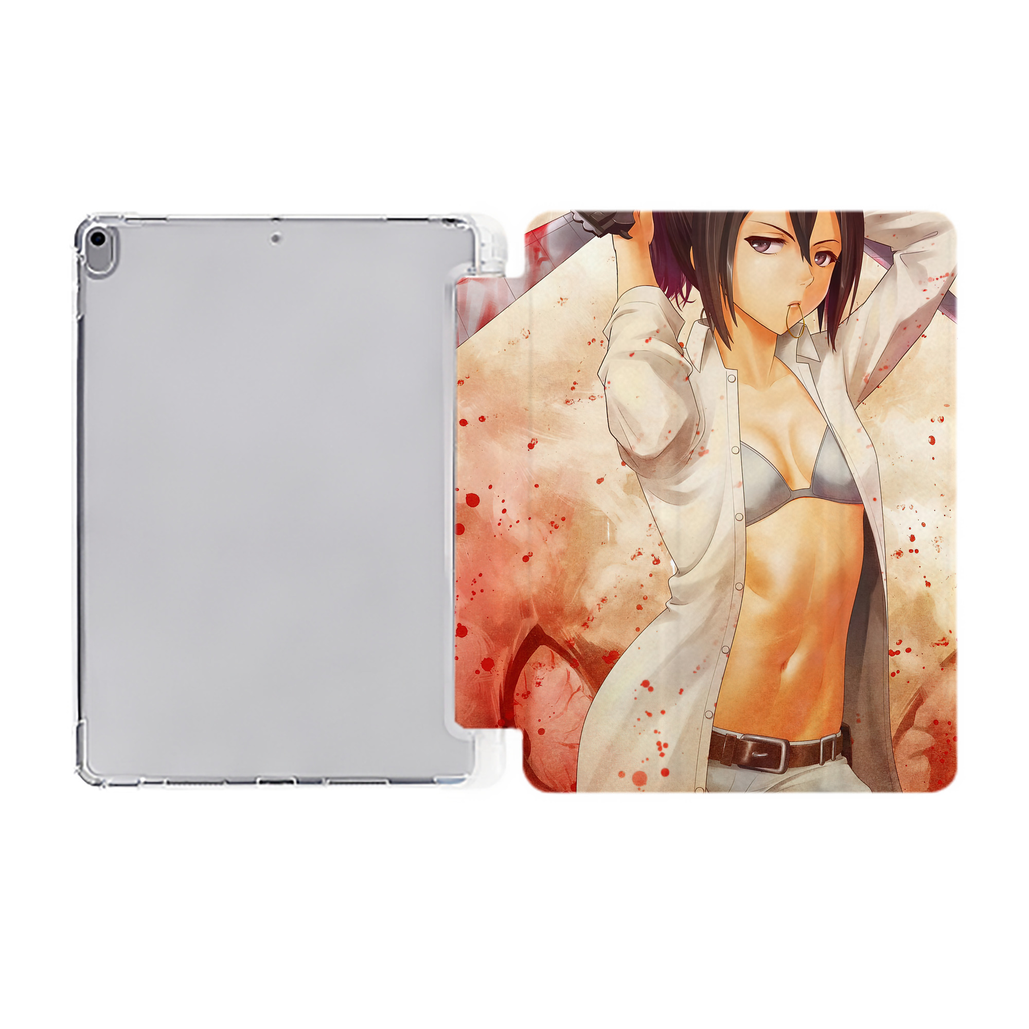 （画像用） 進撃の巨人 Attack on Titan IPad ケース ペン収納付き 三つ折りスタンド PUレザー×シリコン 対応機種9.5/10.5/10.9インチ